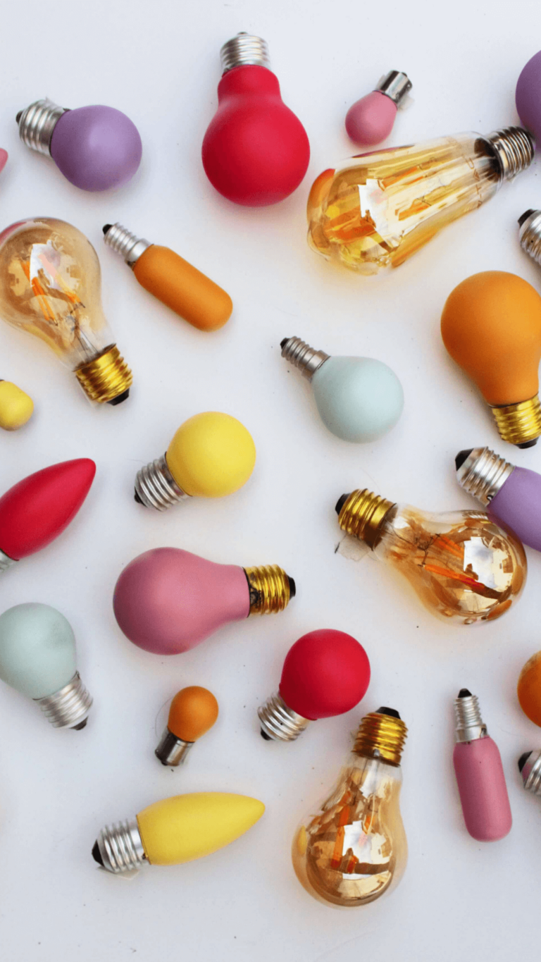 To show different types of light bulb designed to shot the different story archetypes there are